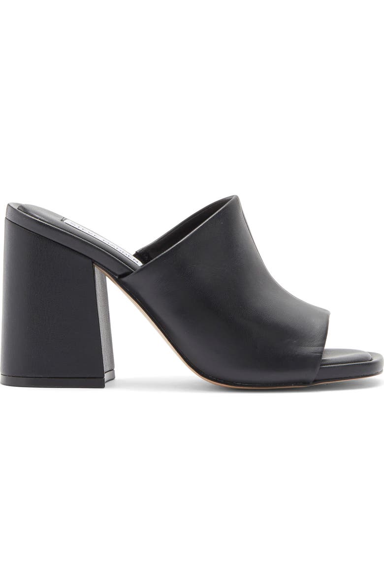 Steve Madden Giavana Block Heel Slide Sandal, Alternate, color, Black Leather