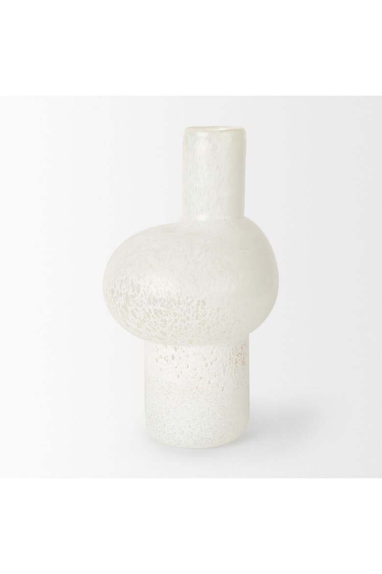Heket Tall Glass Vase, Alternate, color, White