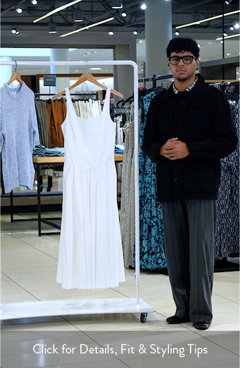 Starring Hailey Bieber Cutout Back Detail Cotton Blend Dress, sales video thumbnail