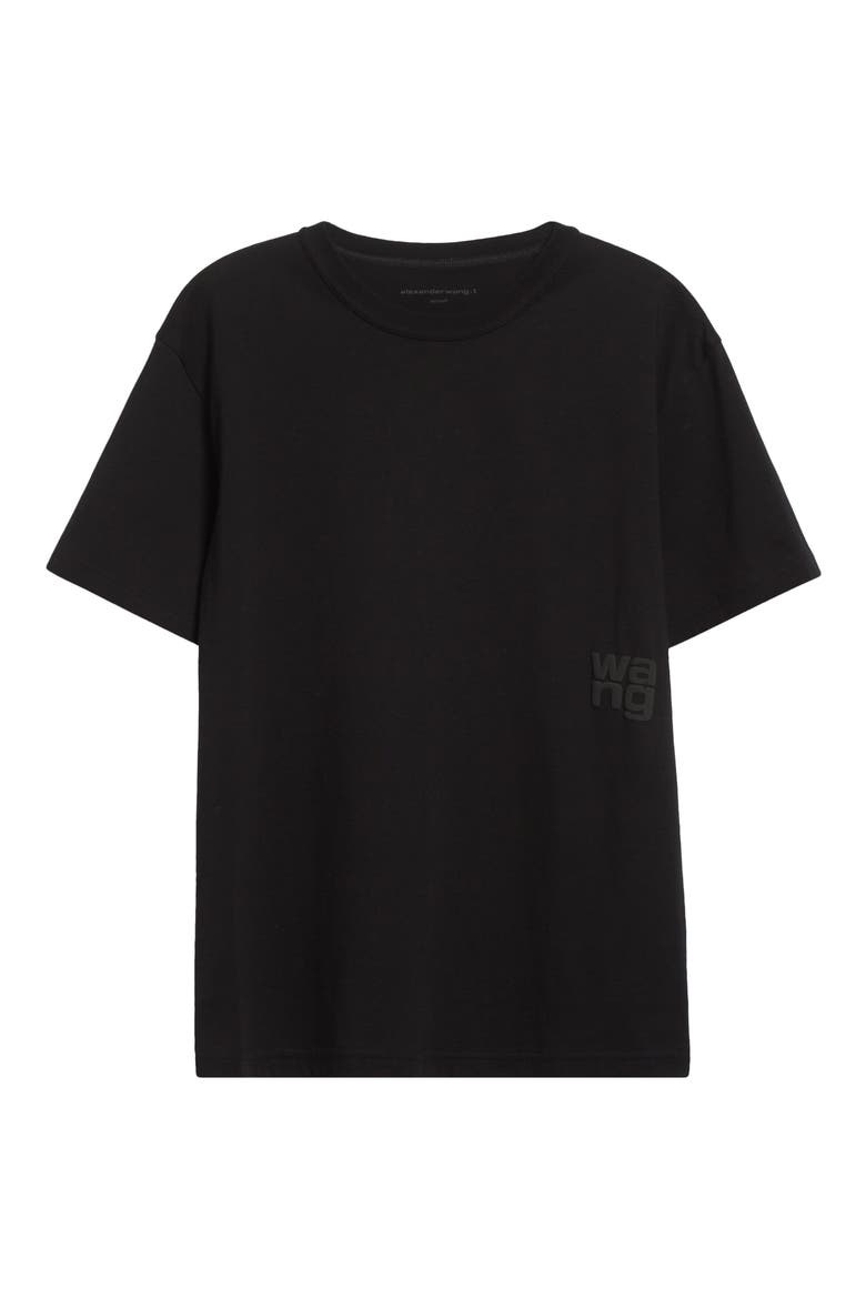 Puff Logo Cotton Jersey T-Shirt, Alternate, color, BLACK