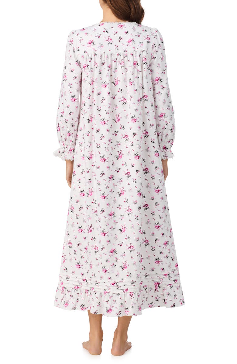 Eileen West Flannel Ballet Nightgown, Alternate, color, Floral Print