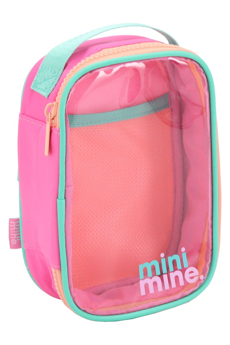 Kids' Mini Clarity Organizing Case, Alternate, color, PINK/ PEACH