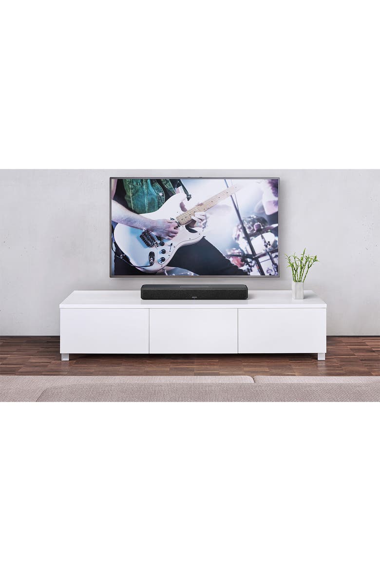 Home Sound Bar 550 with Dolby Atmos and HEOS Built-in and Denon Home Wireless 8" Subwoofer with HEOS, Alternate, color, Black