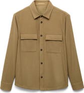 MANGO Wool Blend Overshirt