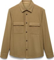 MANGO Wool Blend Overshirt