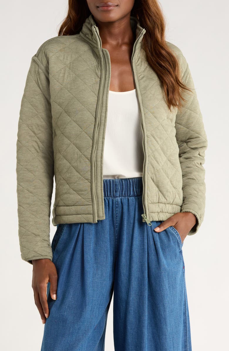 Marine Layer Corbet Quilted Jacket, Main, color, Olive