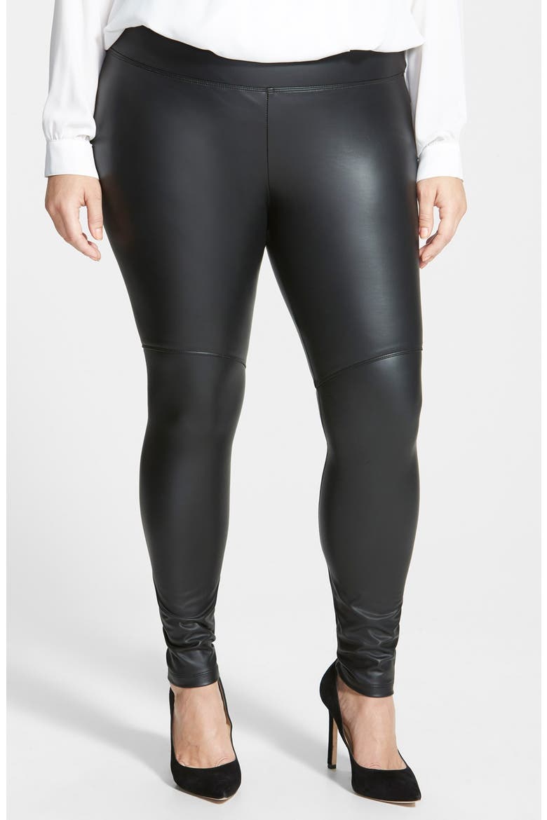 Lyssé® Faux Leather Leggings, Main, color, BLACK