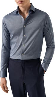 Eton Contemporary Fit Filo Di Scozia Knit Shirt