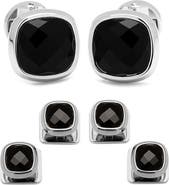 Cufflinks, Inc. Ox and Bull Trading Co. Onyx Cuff Links & Shirt Stud Set