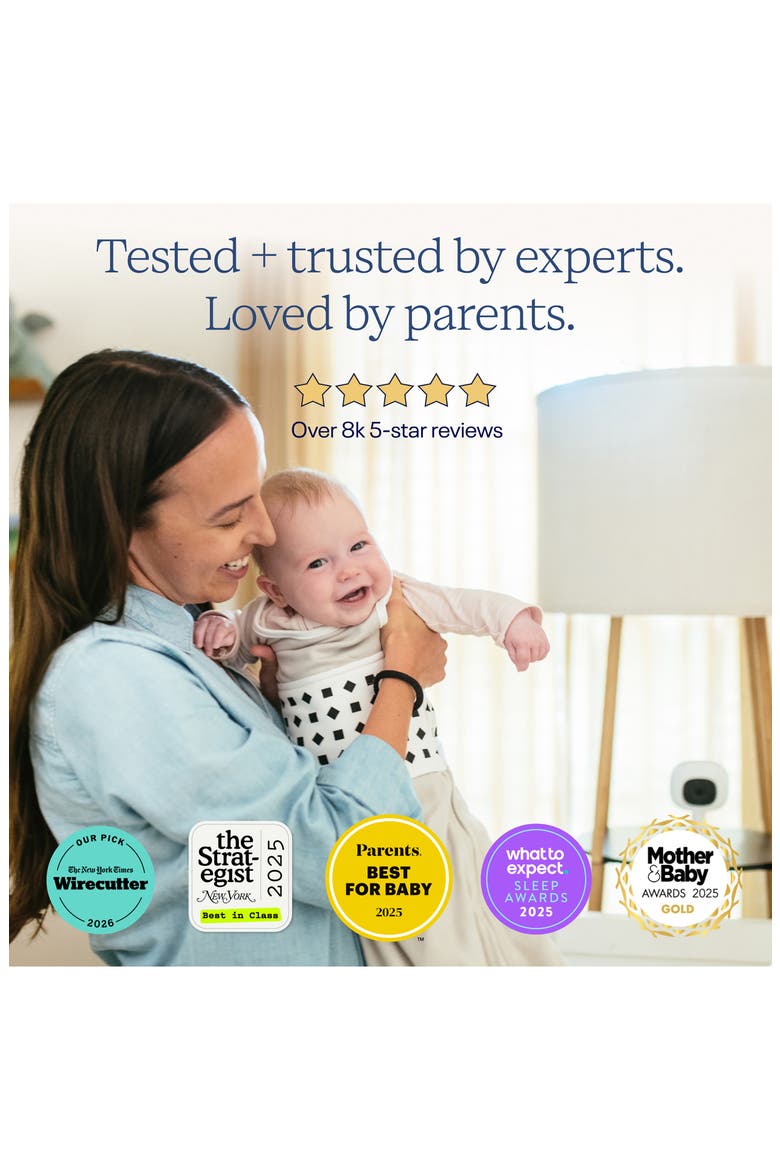Pro Smart Baby Monitor & Wall Mount, Alternate, color, WHITE