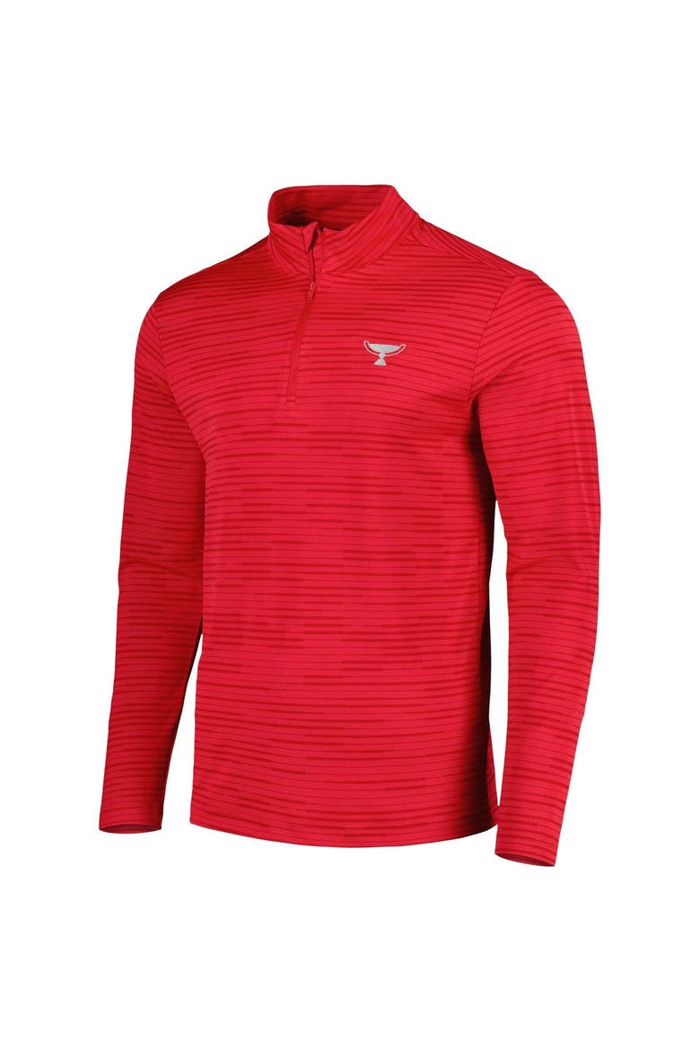 Men's Levelwear Red TOUR Championship Logo Quarter-Zip Top, Alternate, color, Red