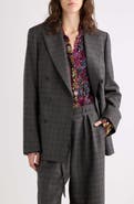 Dries Van Noten Barrysta Abstract Check Wool Blazer