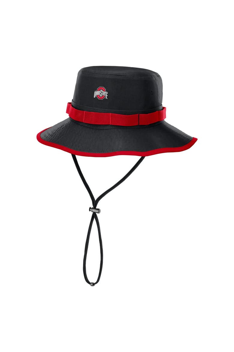 Men's Nike Black Ohio State Buckeyes 2026 Sideline Apex Boonie Bucket Hat, Main, color, Black