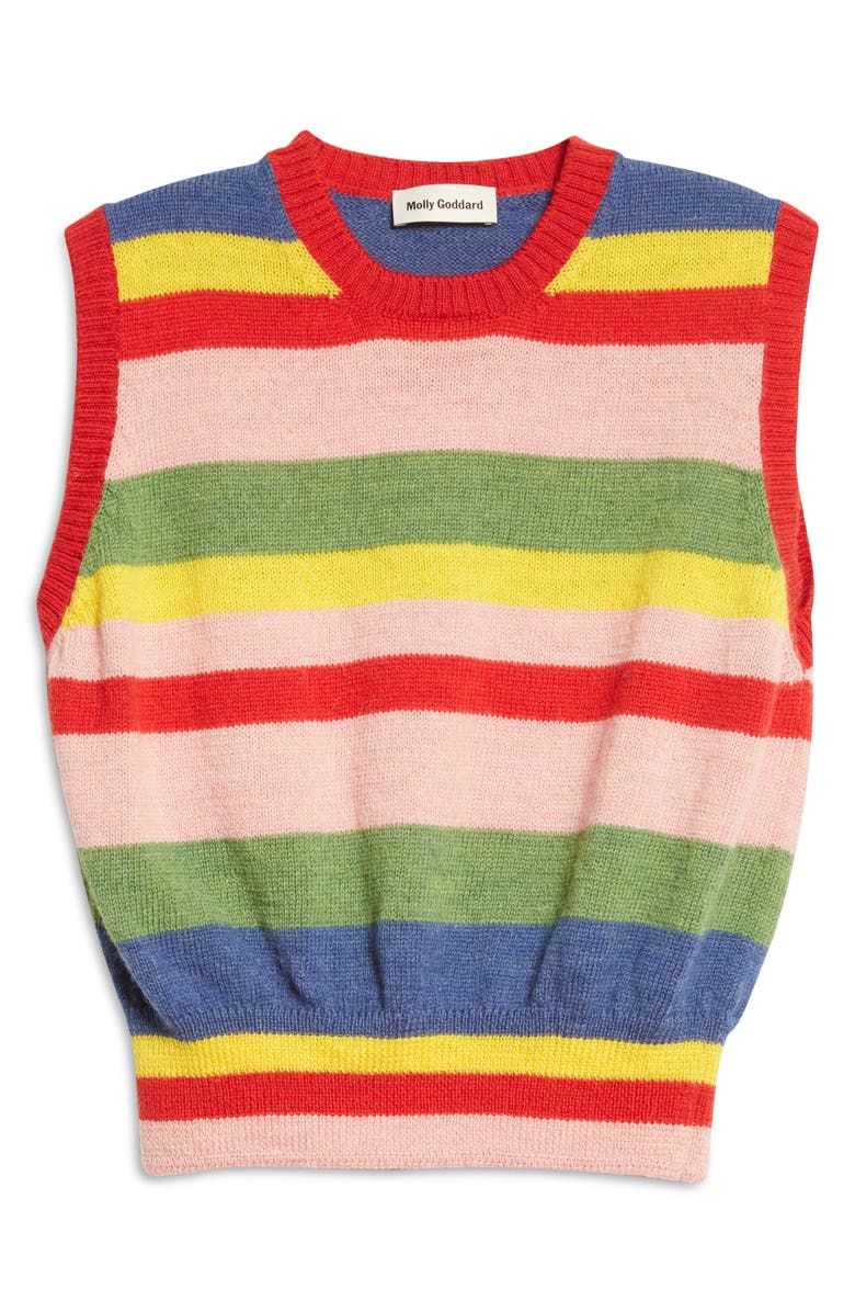 Molly Goddard Blair Stripe Lambswool Sweater Vest, Alternate, color,
