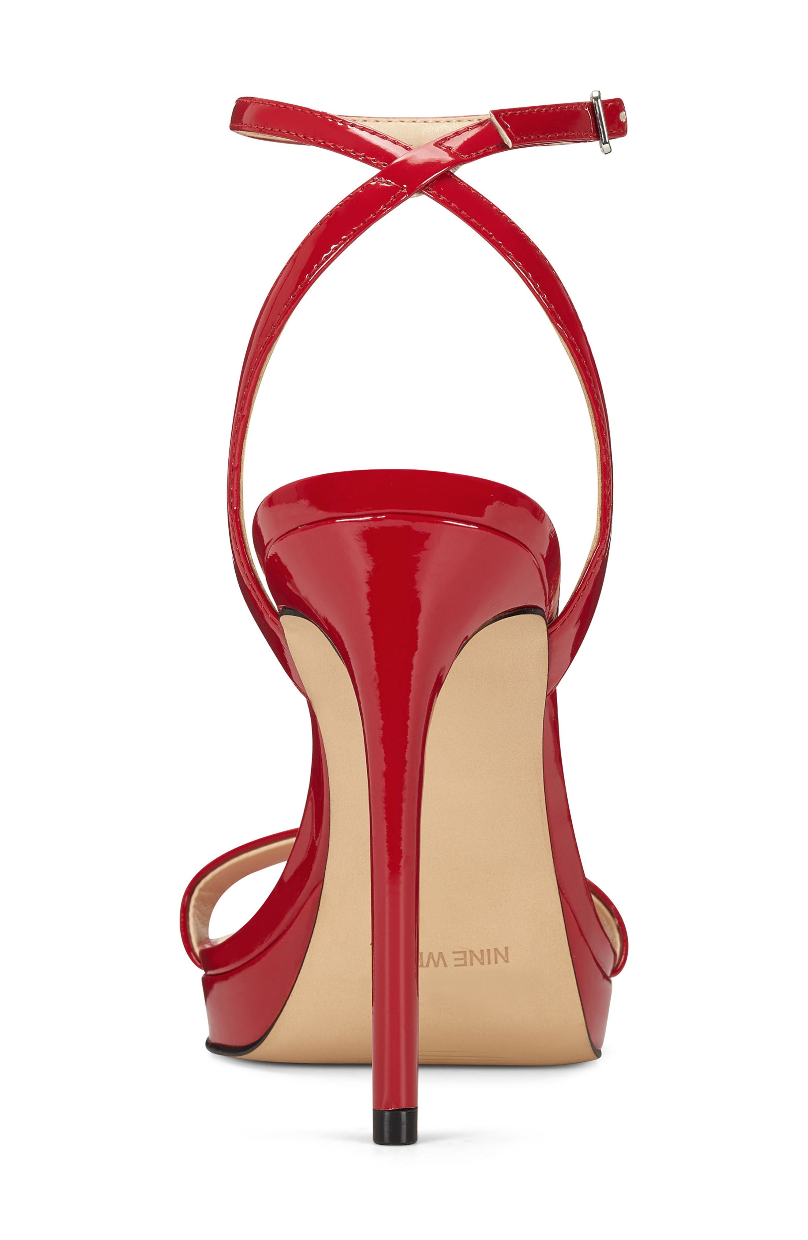 Zadie Platform Sandal, Alternate, color, DARK RED PATENT