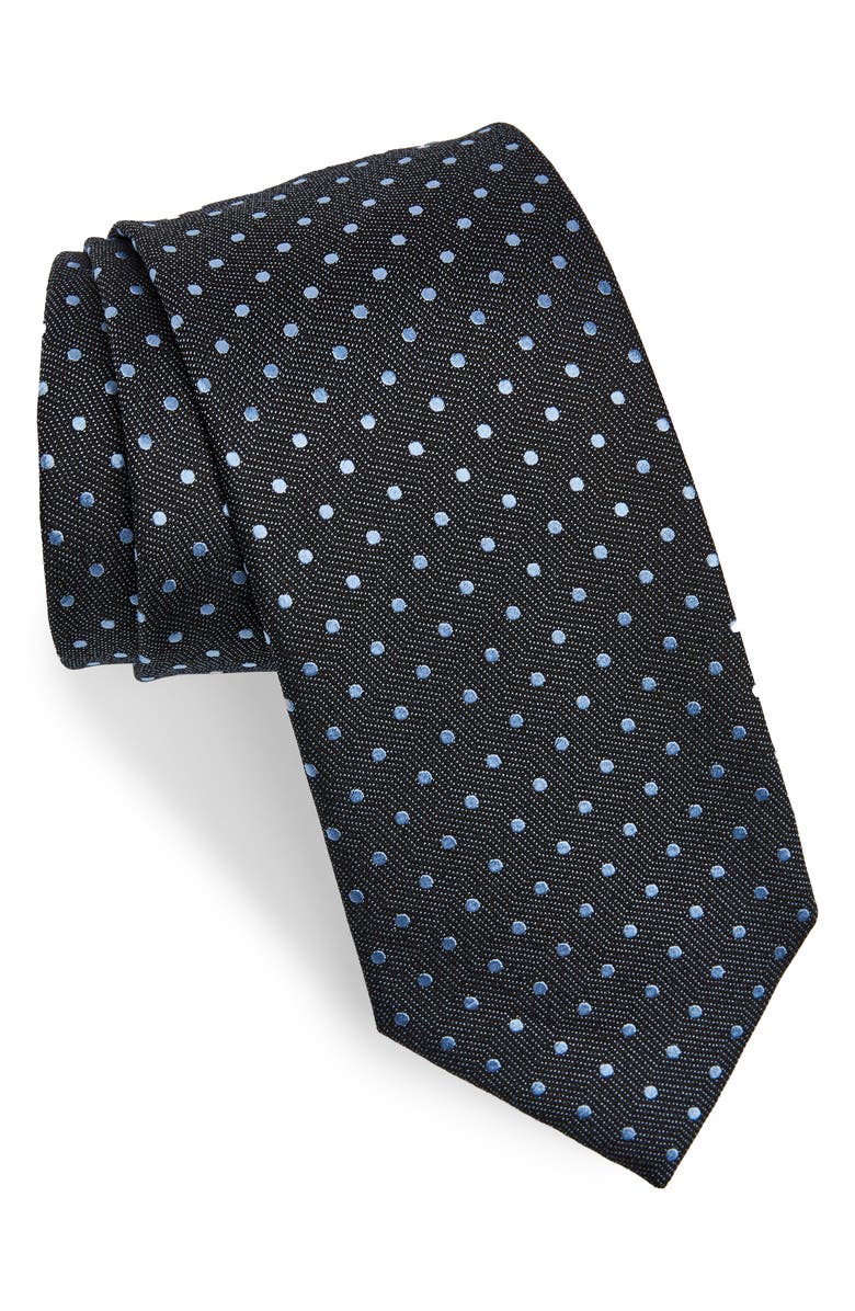 TOM FORD Dobby Dot Silk Tie, Main, color, 