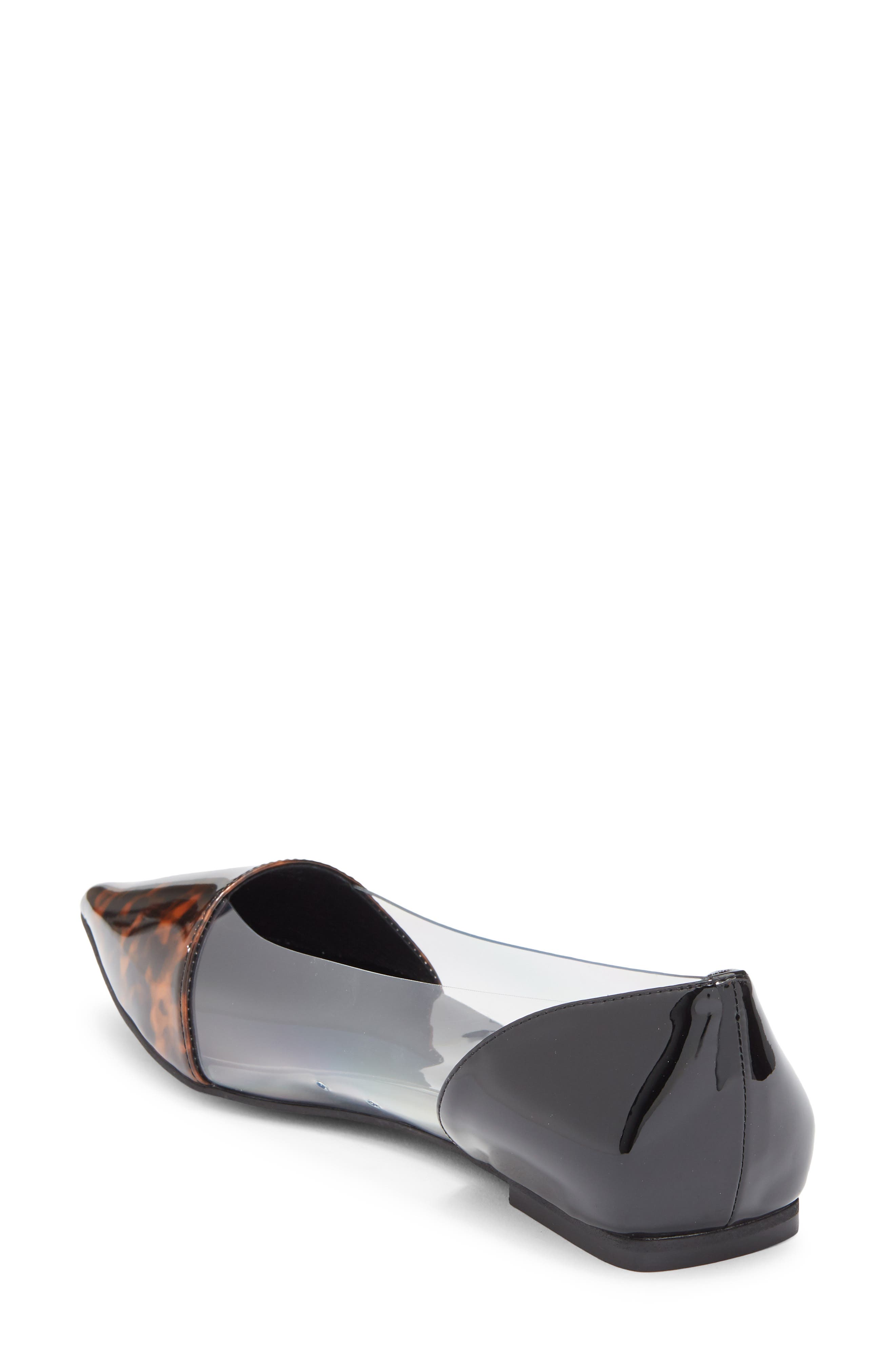 Jeffrey Campbell Stealthy Pointed Toe Flat, Alternate, color, Tortoise Black Patent