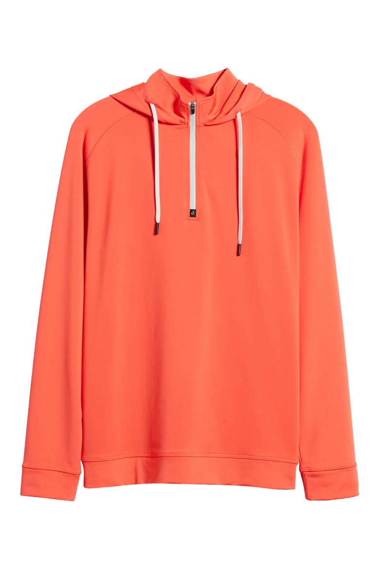 Vandyke Half Zip Hoodie, Alternate, color, RED
