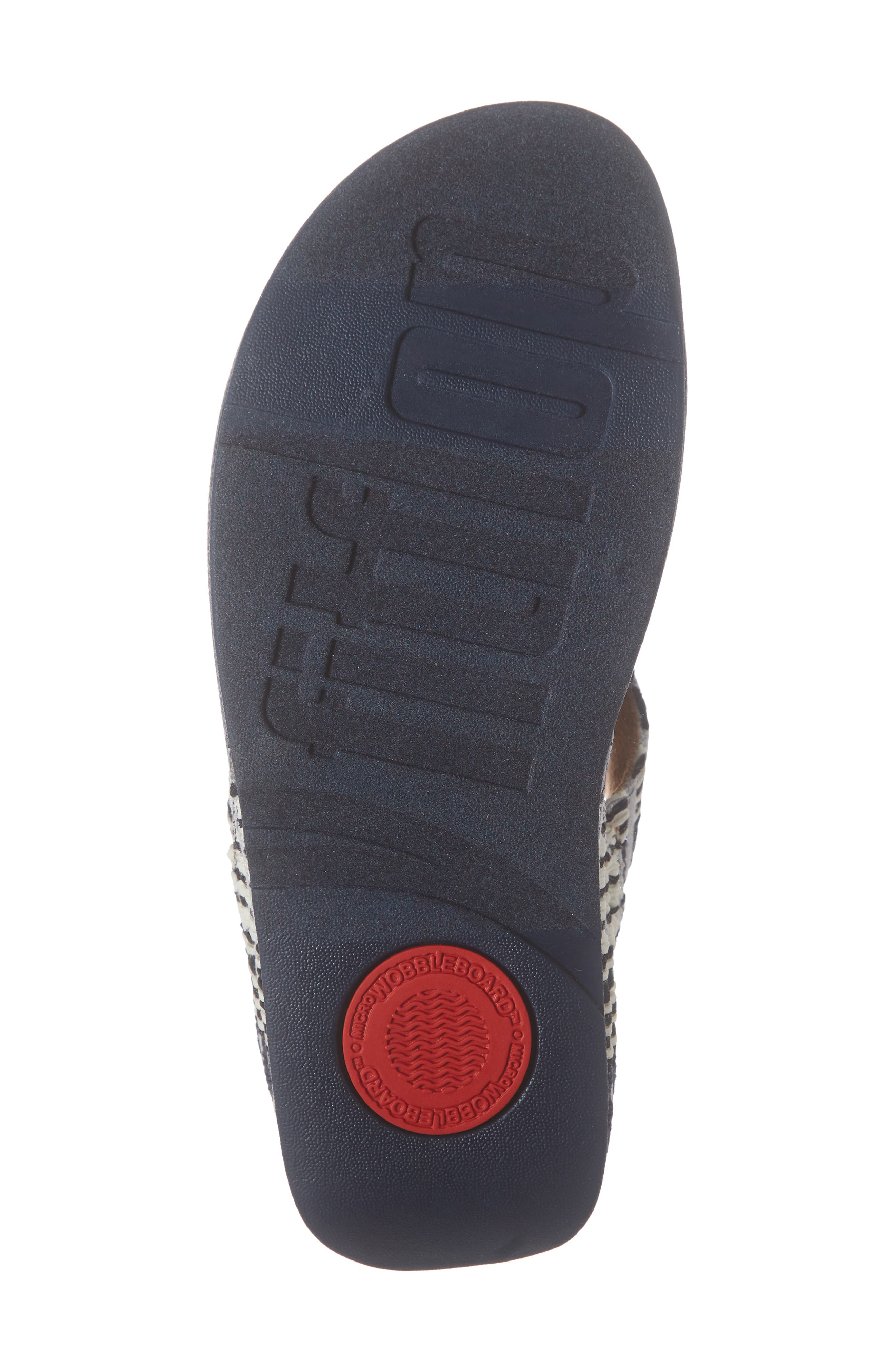 FitFlop Lulu Art Denim Wedge Flip Flop, Alternate, color, 