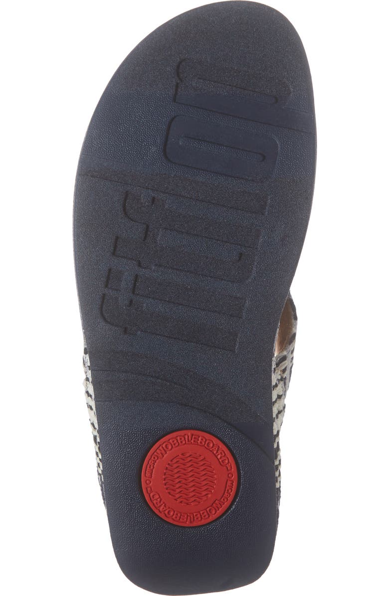 FitFlop Lulu Art Denim Wedge Flip Flop, Alternate, color,