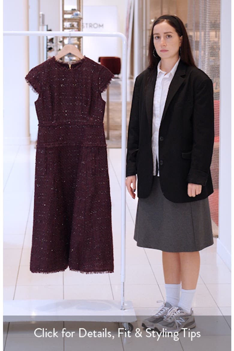 Metallic Tweed Midi Dress video
