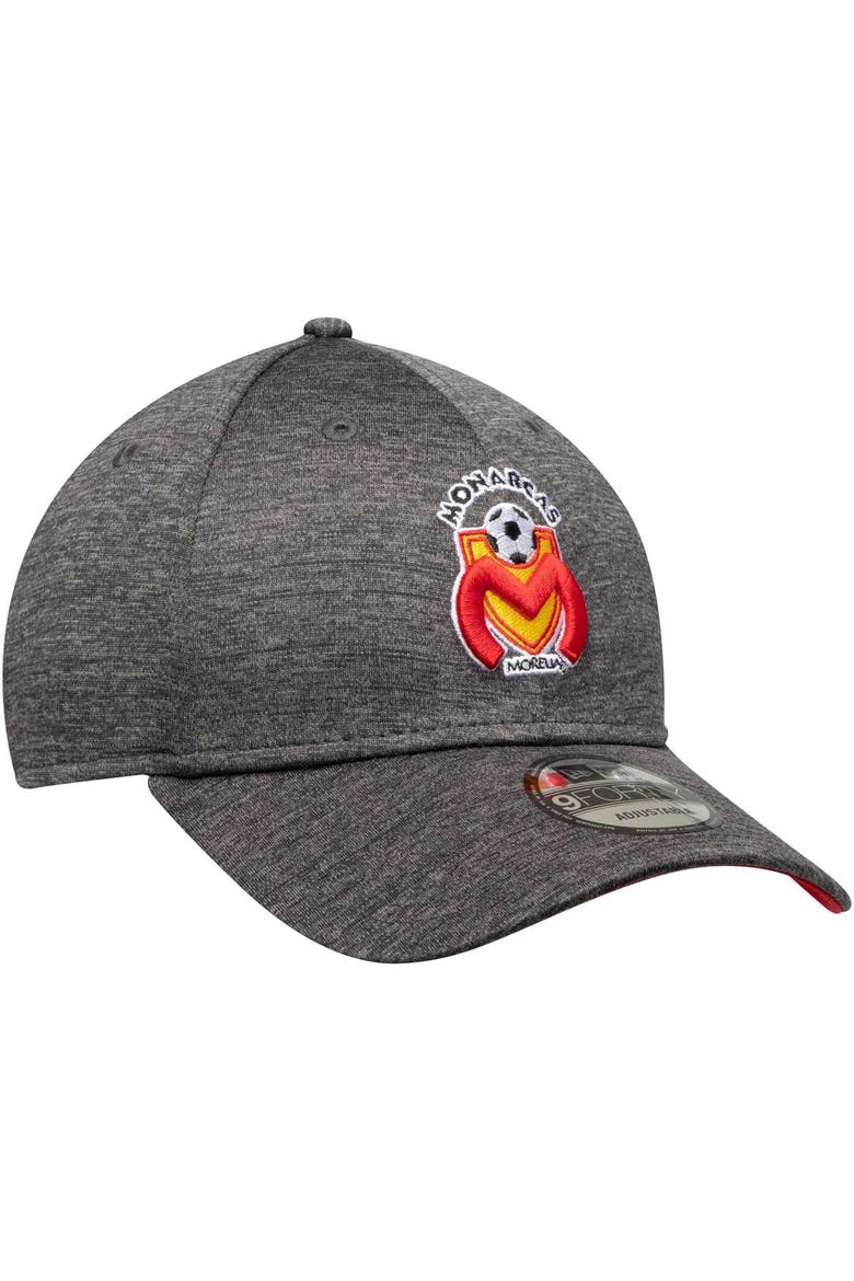 Men's New Era Graphite Monarcas Morelia Shadow 9FORTY Adjustable Snapback Hat, Alternate, color, Graphite