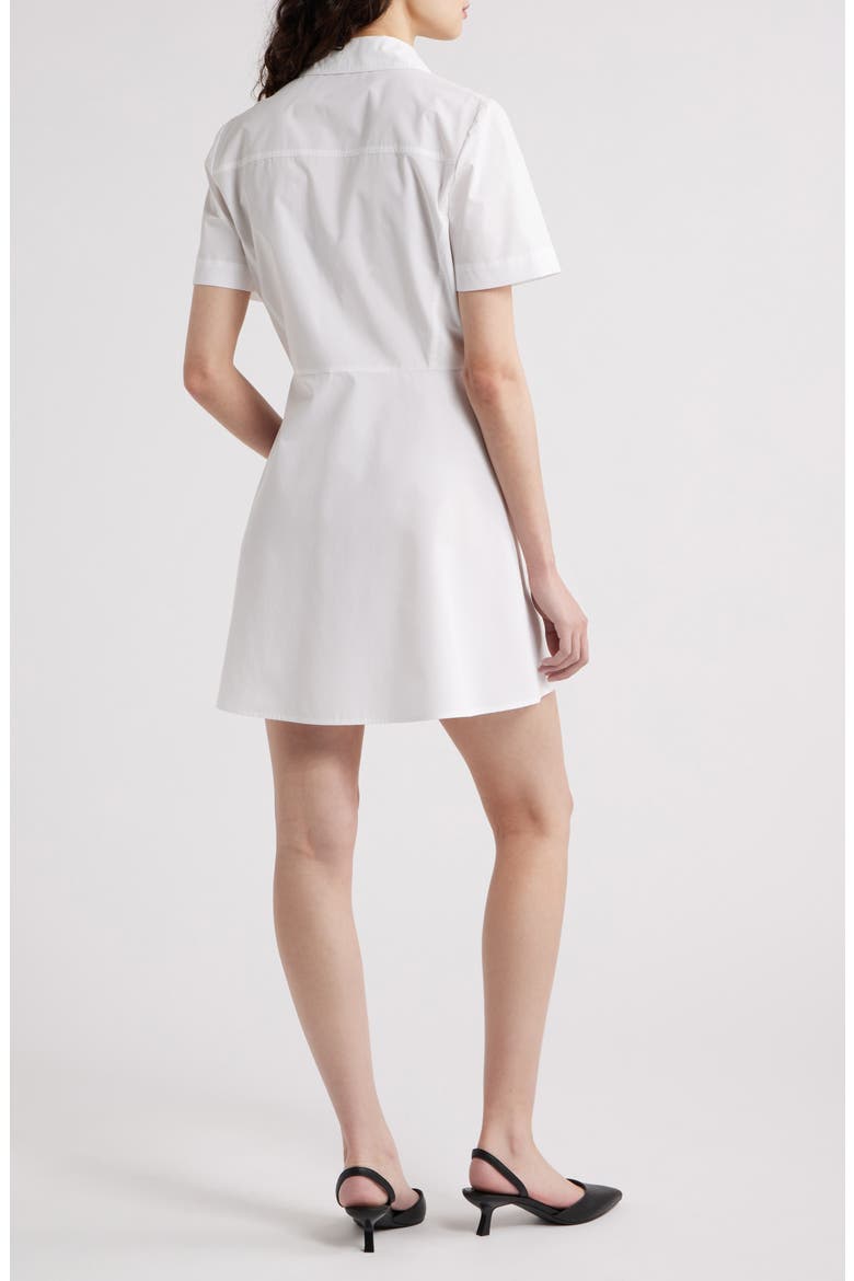 The Flare Mini Shirtdress, Alternate, color, WHITE