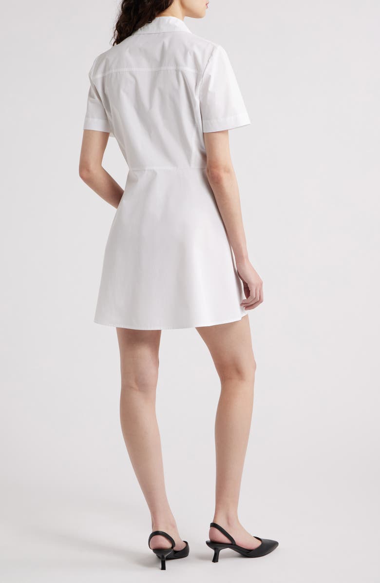 FRAME The Flare Mini Shirtdress, Alternate, color, White
