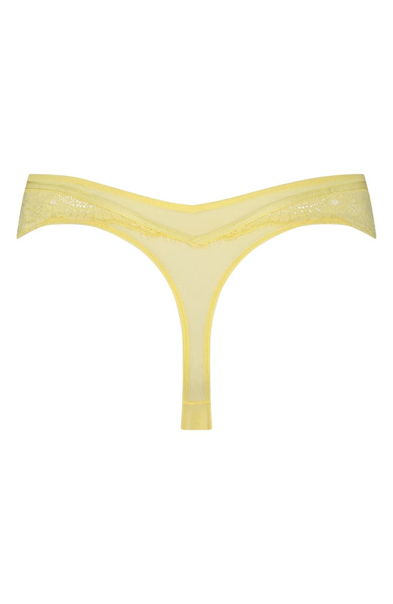 Hunkemöller Milaan Lace & Mesh Thong, Alternate, color, 