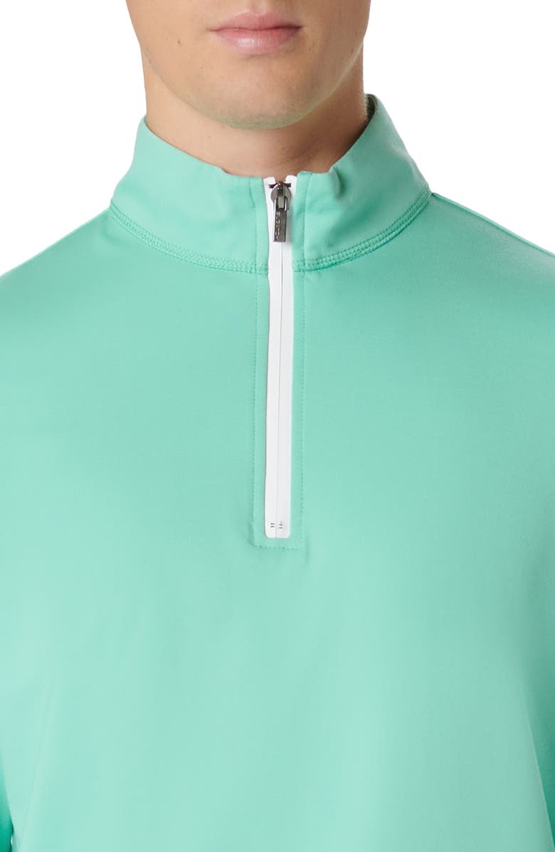 Bugatchi Quarter Zip Pullover, Alternate, color, Mint