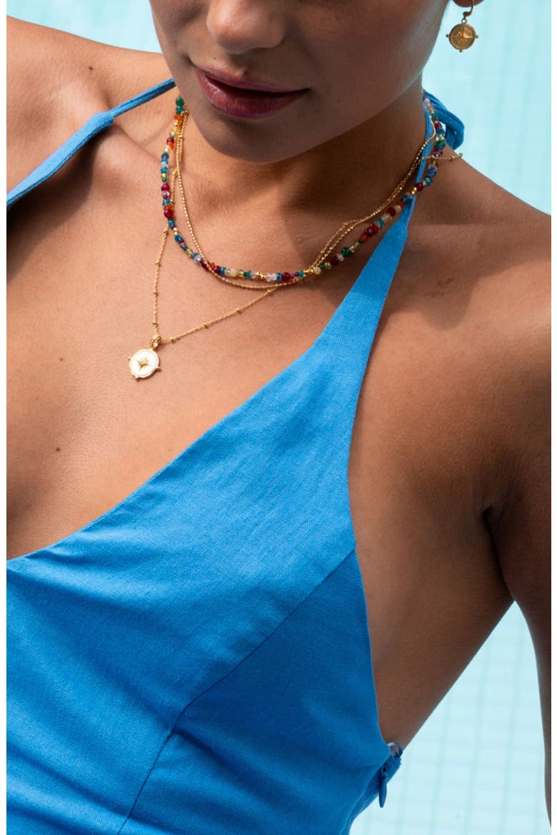 Tutti Frutti Orissa Necklace, Alternate, color, Yellow Gold Vermeil