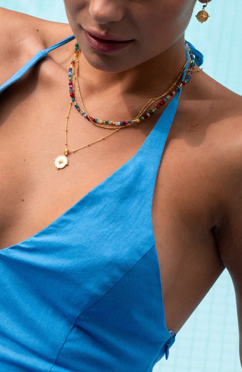 Dower & Hall Tutti Frutti Orissa Necklace, Alternate, color, Yellow Gold Vermeil