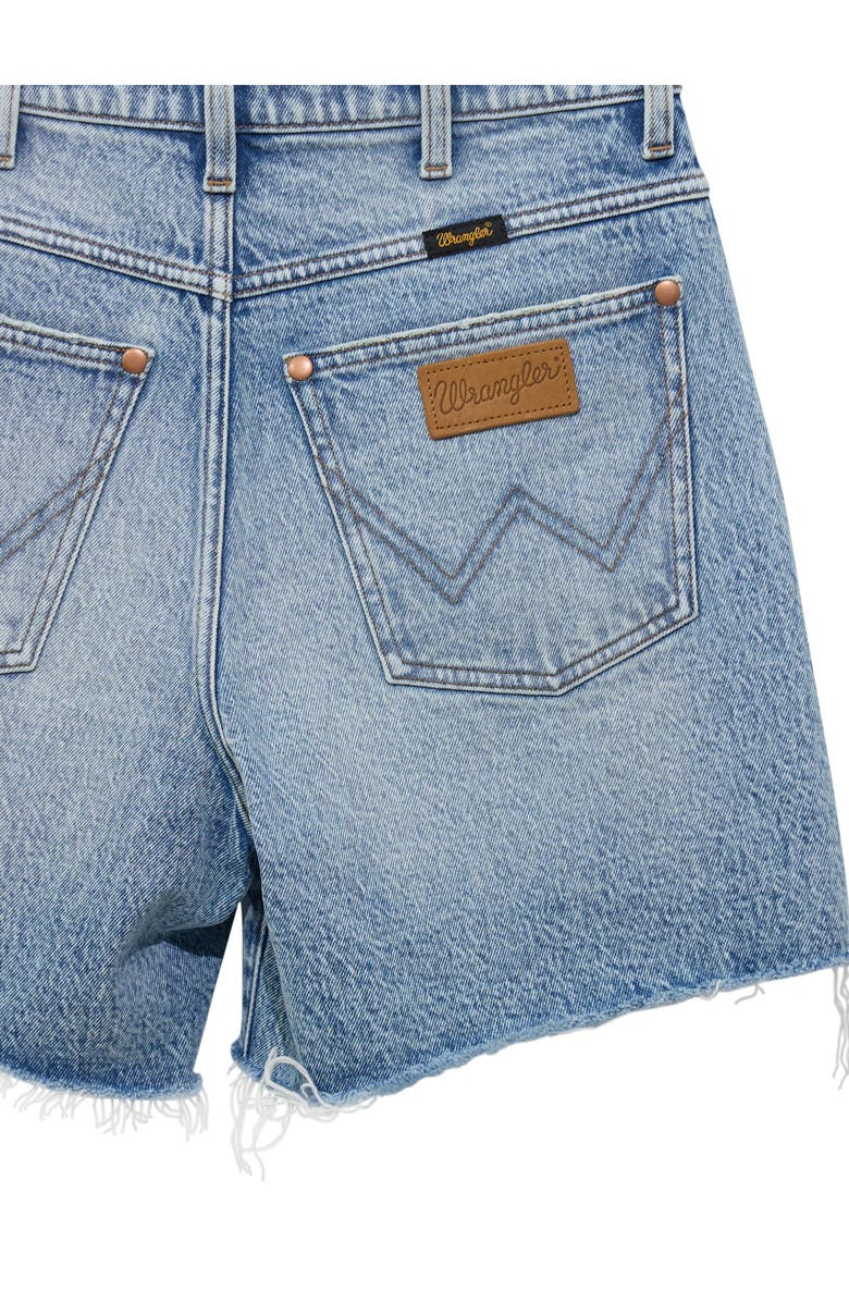 Wrangler Cowboy High Waist Denim Cutoff Shorts, Alternate, color, 