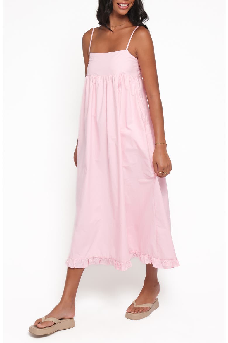 Miuccia Sleeveless Cotton Maxi Sundress, Main, color, PINK