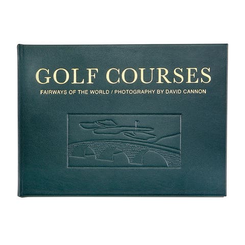 Golf Courses Leather Coffee Table Book