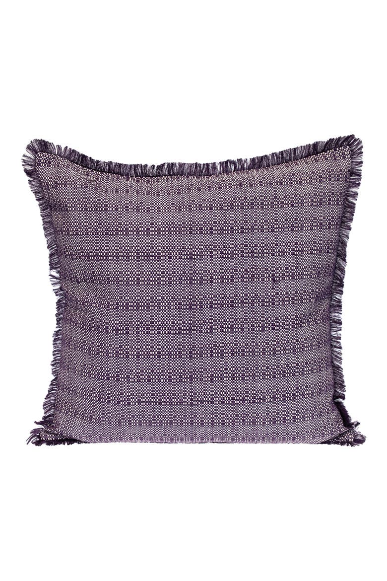 Cross Weave Square Accent Pillow, Main, color, PURPLE