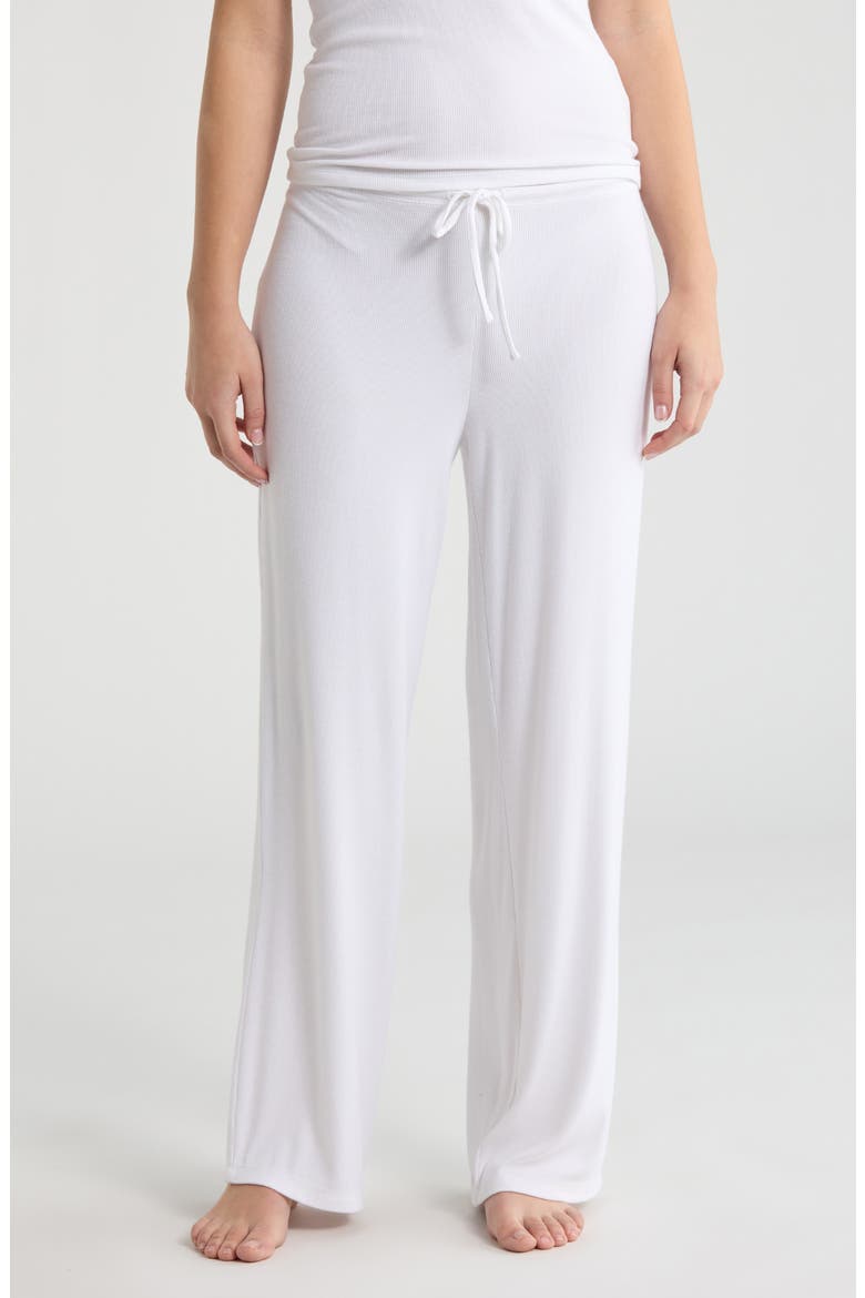 Daydream Rib Lounge Pants, Main, color, WHITE