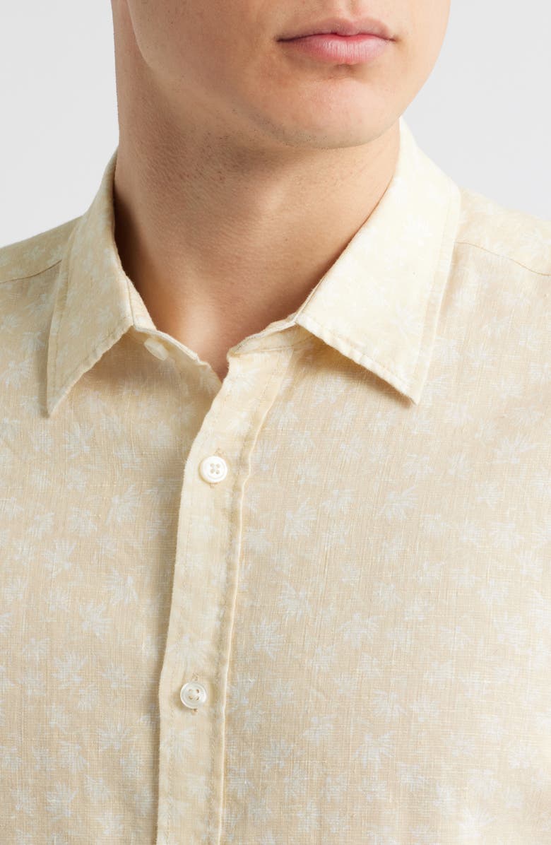 BOSS Roan Ken Short Sleeve Button-Up Shirt, Alternate, color, Open White