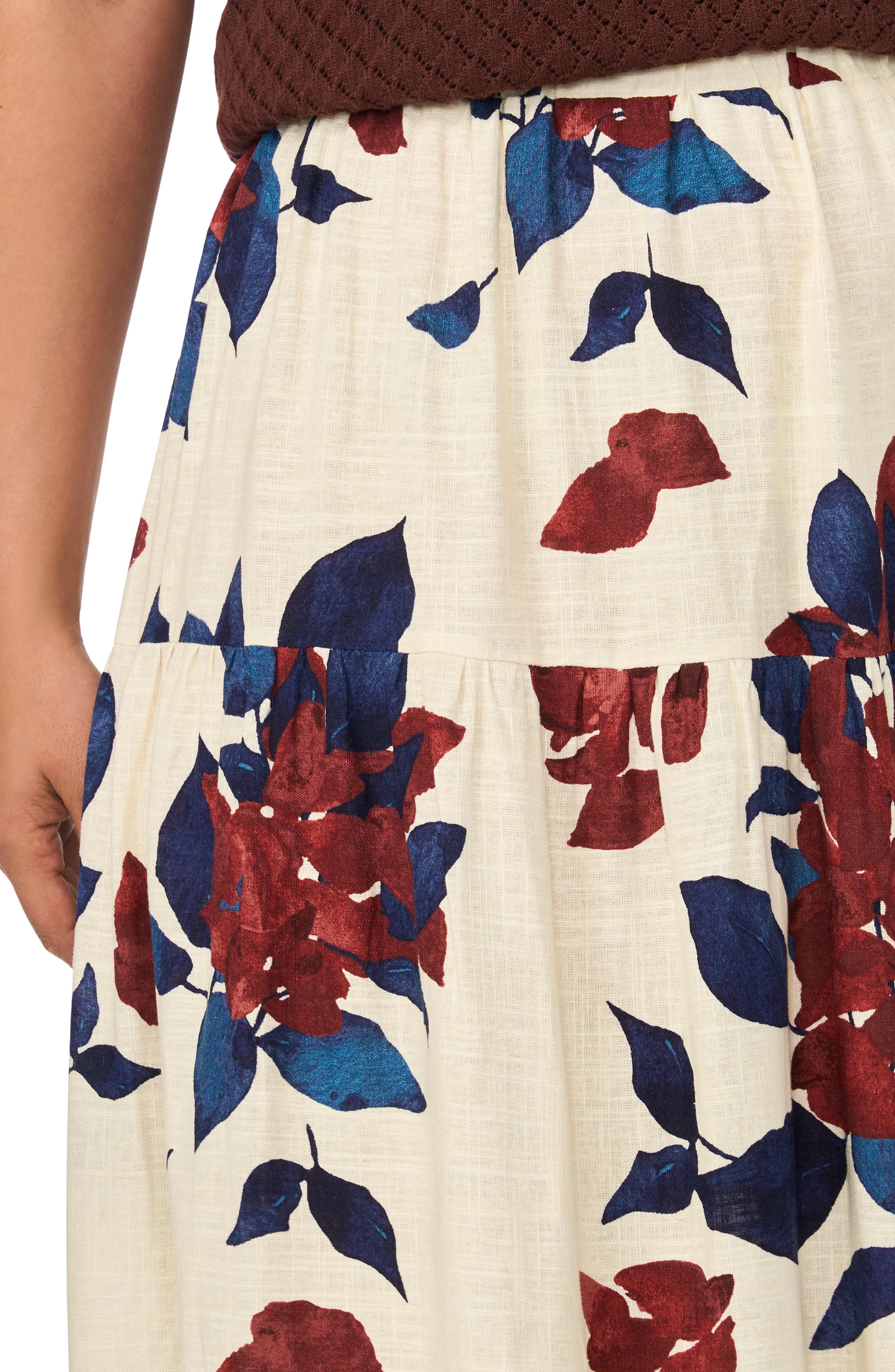 Halogen® Tiered Midi Skirt (Women) | Nordstrom