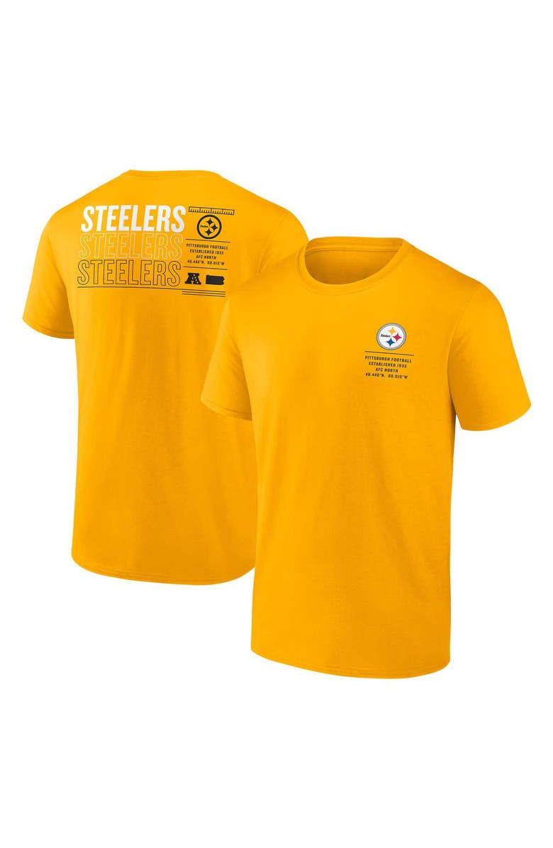 FANATICS Men's Fanatics Gold Pittsburgh Steelers Repeat Stats T-Shirt, Main, color, Gold