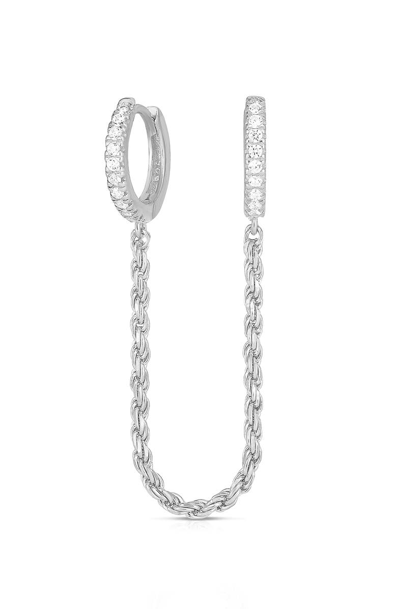 SPHERA MILANO Double Hoop Earrings, Main, color, Silver