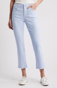 Wit & Wisdom Tatum 'Ab'Solution Frayed High Waist Ankle Flare Jeans