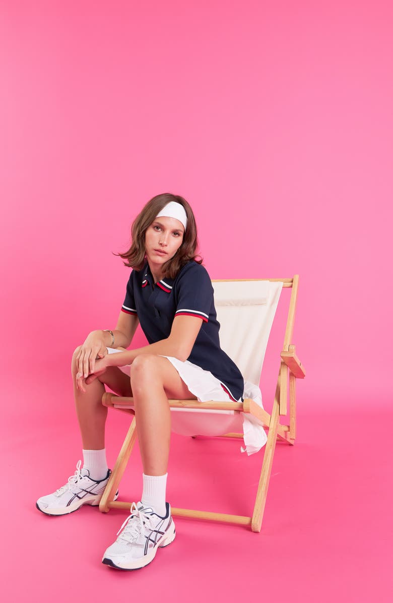 English Factory Sports Club Mixed Media Polo Minidress, Alternate, color, 