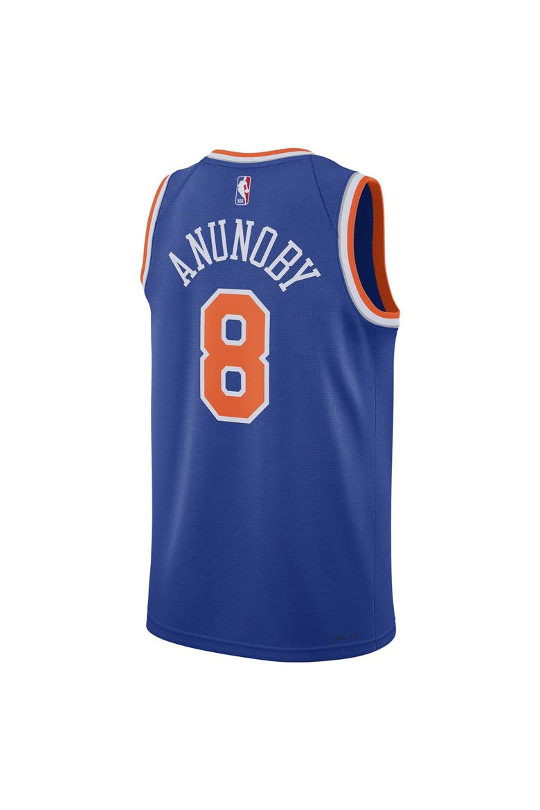 Unisex Nike OG Anunoby Blue New York Knicks Swingman Jersey - Icon Edition, Alternate, color, Blue