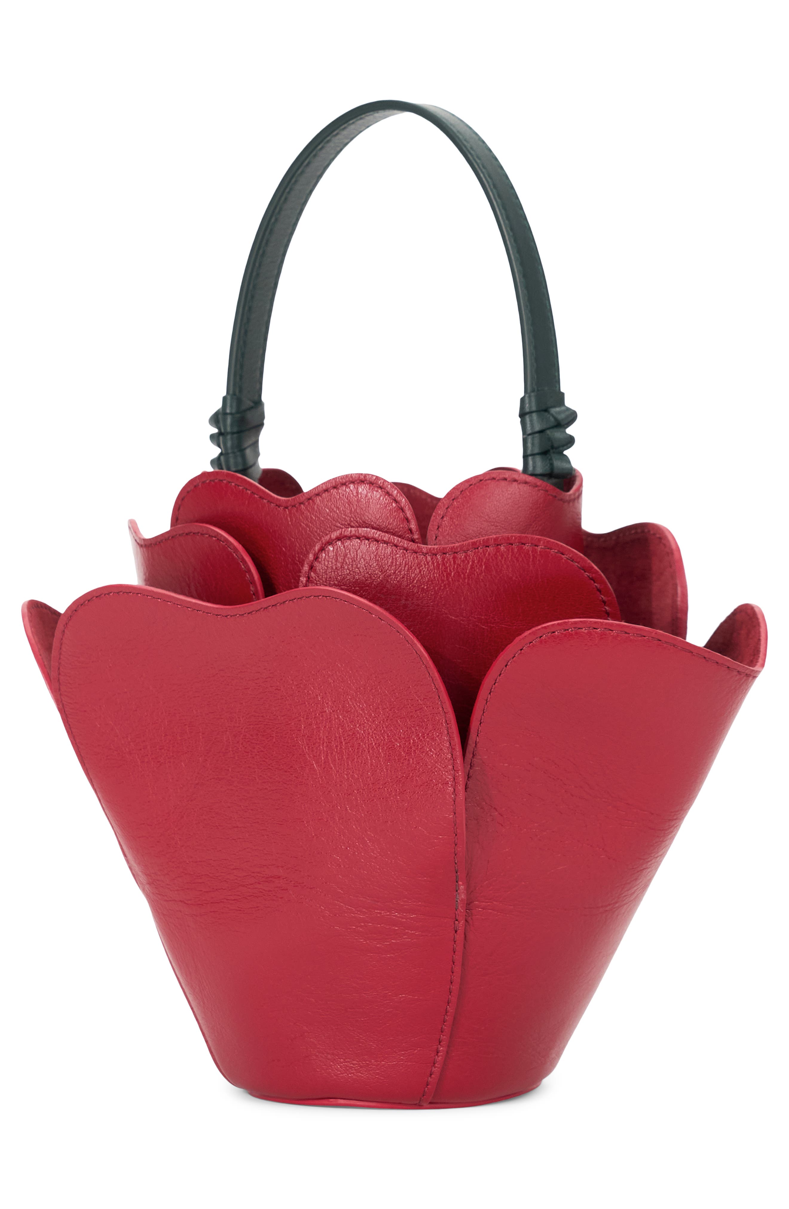 STAUD Juliet Leather Bucket Bag, Alternate, color, 