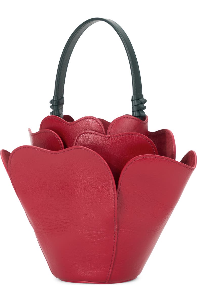 STAUD Juliet Leather Bucket Bag, Alternate, color,