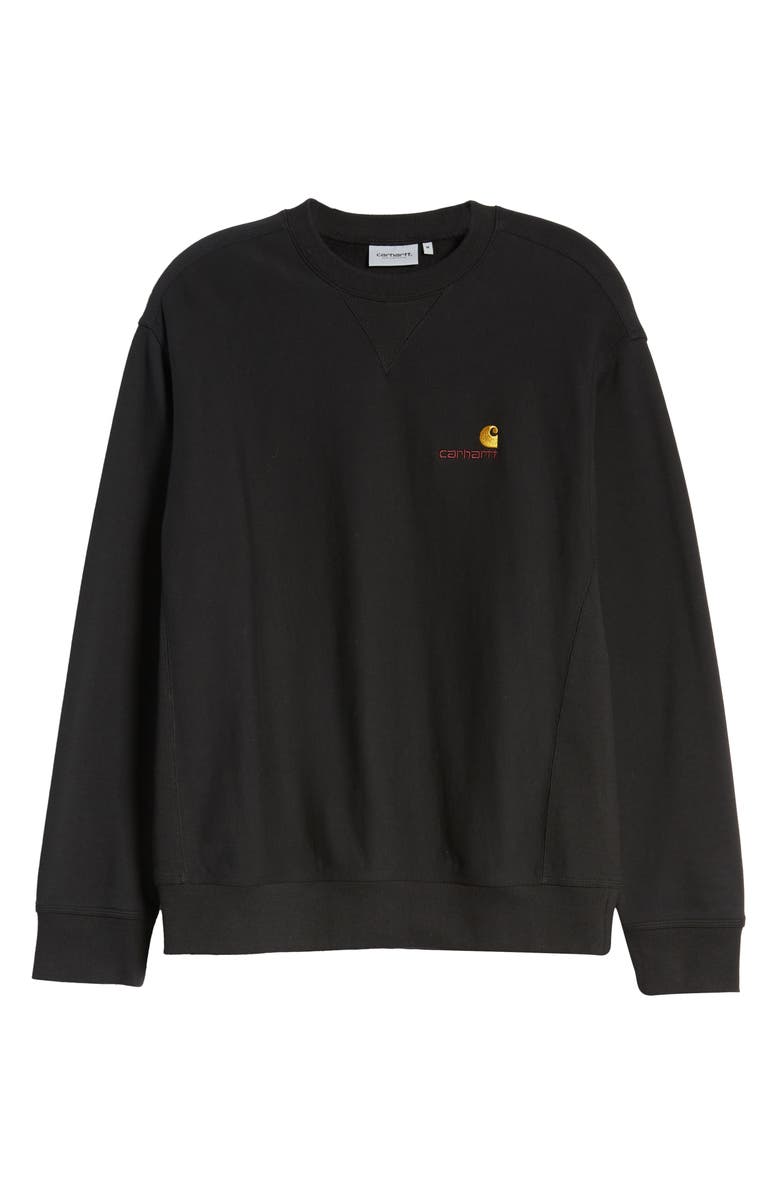 Carhartt Work In Progress American Script Crewneck Sweatshirt, Alternate, color, 