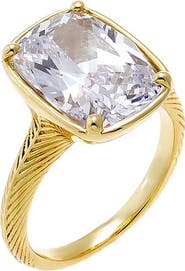 BY ADINA EDEN CZ Elongated Cushion Cut Solitaire Ring