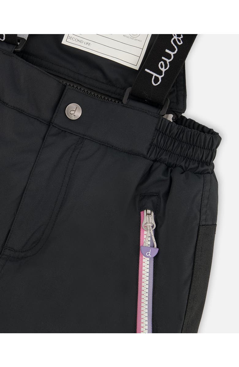 Deux par Deux Two-Piece Play Snowsuit with Allover Jacket and Solid Pant, Alternate, color, Black