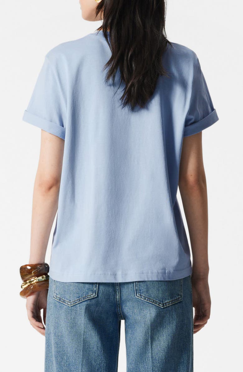 & Other Stories Lilly Cotton T-Shirt, Alternate, color, Blue Dusty Light